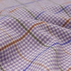 ΥΦΑΣΜΑ ΜΑΛΛΙΝΟ ΚΑΡΟ PIED DE POULE ΜΕ ΛΑΜΕ ΚΛΩΣΤΗ – ΜΩΒ