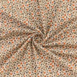 ΥΦΑΣΜΑ ΒΑΜΒΑΚΕΡΗ ΜΟΥΣΕΛΙΝΑ DOUBLE GAUZE – ΓΑΖΑ ΜΕ ΓΚΟΦΡΕ ΥΦΑΝΣΗ - ΦΛΟΡΑΛ DITSY PRINT