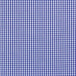 ΥΦΑΣΜΑ ΠΟΠΛΙΝΑ 100% ΒΑΜΒΑΚΙ ΚΑΡΟ ''VICHY'' ΣΧΕΔΙΟ ΜΙΚΡΟ ΜΠΛΕ ΡΟΥΑ - ΑΣΠΡΟ 