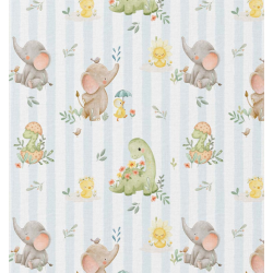 ΥΦΑΣΜΑ ΠΟΠΛΙΝΑ 100% ΒΑΜΒΑΚΙ DIGITAL PRINT - ΖΩΑΚΙΑ & ΔΕΙΝΟΣΑΥΡΑΚΙΑ