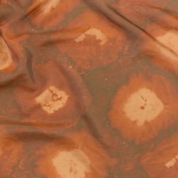 ΥΦΑΣΜΑ ΣΑΤΙΝΕ ΡΑΙΓΙΟΝ - ΕΜΠΡΙΜΕ ΠΟΡΤΟΚΑΛΙ FLORAL TIE DYE 