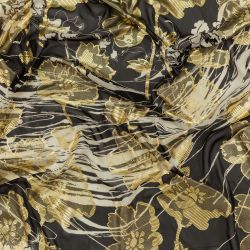 ΥΦΑΣΜΑ ΜΟΥΣΕΛΙΝΑ ΣΧΕΔΙΟ ΦΛΟΡΑΛ ΛΟΥΡΕΞ ΜΑΥΡΟ - ΧΡΥΣΟ