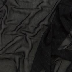 ΥΦΑΣΜΑ ΜΟΥΣΕΛΙΝΑ ΕΜΠΡΙΜΕ ΜΕ ΣΧΕΔΙΟ ΓΡΑΜΜΙΚΟ ΠΟΥΑ - ΜΑΥΡΟ - Ρετάλια 1.20μ. + 2.20μ.