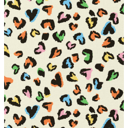ΥΦΑΣΜΑ ΠΟΠΛΙΝΑ 100% ΒΑΜΒΑΚΙ - ΛΕΟΠΑΡ ΠΟΛΥΧΡΩΜΕΣ ΚΑΡΔΙΕΣ