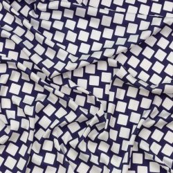 ΥΦΑΣΜΑ ΣΑΤΕΝ SILK TOUCH MATTE (ΜΕΤΑΞΩΤΗΣ ΥΦΗΣ) ΣΧΕΔΙΟ ΤΕΤΡΑΓΩΝΑ ΑΣΠΡΟ - ΜΠΛΕ