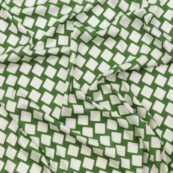 ΥΦΑΣΜΑ ΣΑΤΕΝ SILK TOUCH MATTE (ΜΕΤΑΞΩΤΗΣ ΥΦΗΣ) ΣΧΕΔΙΟ ΤΕΤΡΑΓΩΝΑ ΑΣΠΡΟ - ΠΡΑΣΙΝΟ