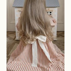 ΥΦΑΣΜΑ 100% ΒΑΜΒΑΚΕΡΗ ΠΟΠΛΙΝΑ ΝΗΜΑΤΟΒΑΜΜΕΝΗ ΔΙΠΛΗΣ ΟΨΗΣ - ΡΙΓΕ 2mm ΑΣΠΡΟ/ ΚΑΦΕ ΚΕΡΑΜΙΔΙ