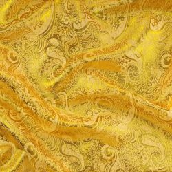 ΥΦΑΣΜΑ ΖΑΚΑΡ ΕΛΑΦΡΥ ΣΧΕΔΙΟ ΛΑΧΟΥΡ ΜΕ ΧΡΥΣΕΣ ΔΙΧΡΩΜΙΕΣ - ΚΙΤΡΙΝΟ ΧΡΥΣΟ