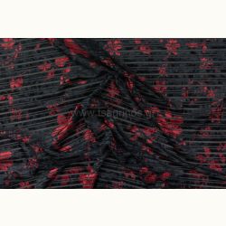 ΥΦΑΣΜΑ ΒΕΛΟΥΔΟ ΣΙΦΟΝ ΕΛΑΣΤΙΚΟ ΑΝΑΓΛΥΦΟ ΝΤΕΒΟΡΕ (ΦΛΟΡΑΛ ΚΟΚΚΙΝΟ-ΡΙΓΕ)