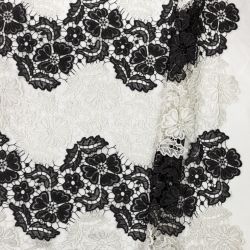 ΥΦΑΣΜΑ ΔΑΝΤΕΛΑ ΚΙΠΟΥΡ ΦΛΟΡΑΛ ΕΜΠΡΙΜΕ ΜΑΥΡΟ-ΑΣΠΡΟ