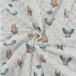 ΥΦΑΣΜΑ ΒΕΛΟΥΤΕ ΑΝΑΓΛΥΦΟ ''MINKY FLEECE'' (TEDDY VERAMAN - RAINBOW)